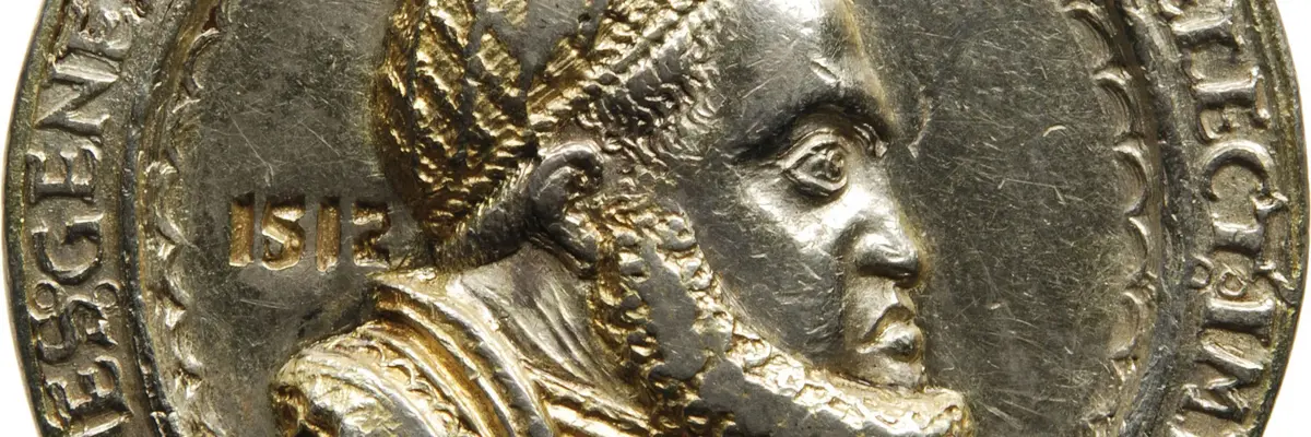 eine Silbermünze mit dem Profil von Kurfürst Friedrich III.