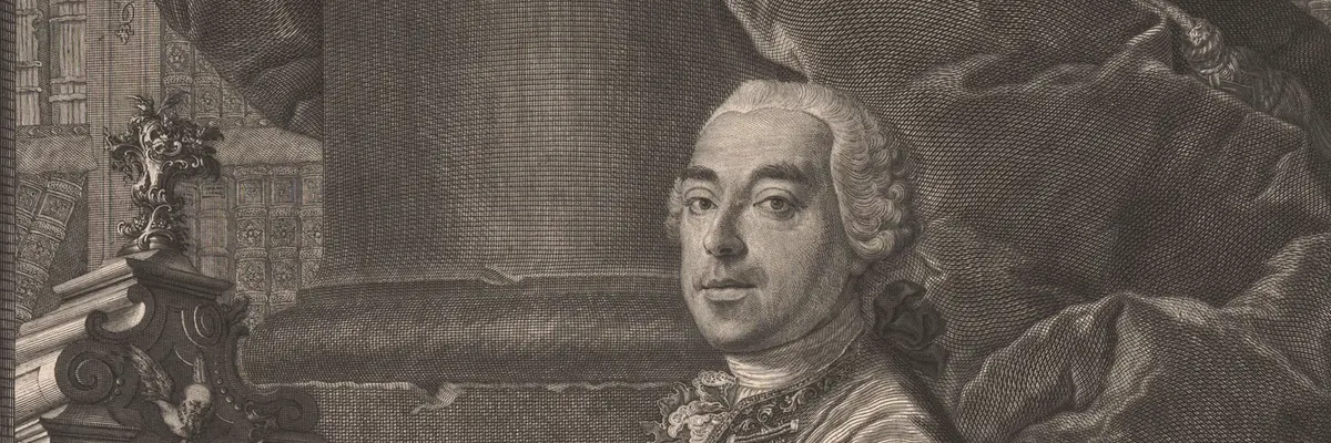 Kupferstich mit Münzsammler