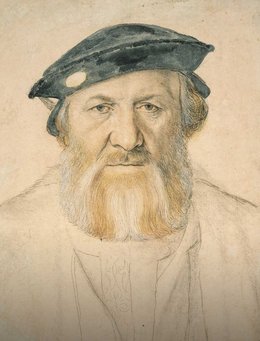 Portrait eines Mannes mit Hut und Vollbart