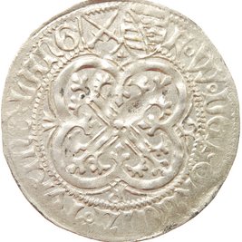 Münze, darauf ein Wappen