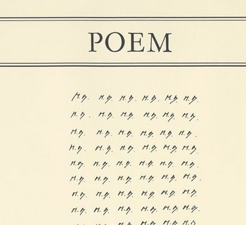 Marcel Broodthaers, Gedicht/Poem/Poème Change/Exchange/Wechsel, 1973