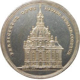 Münze, darauf eine Kirche